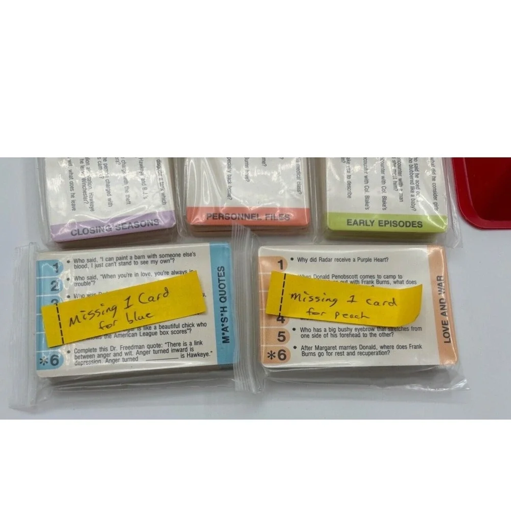 Vintage 1984 Golden Trivia Game MASH Edition‎ With Box 99% Missing 2 cards